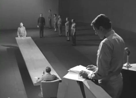 Still from The Obsolete Man